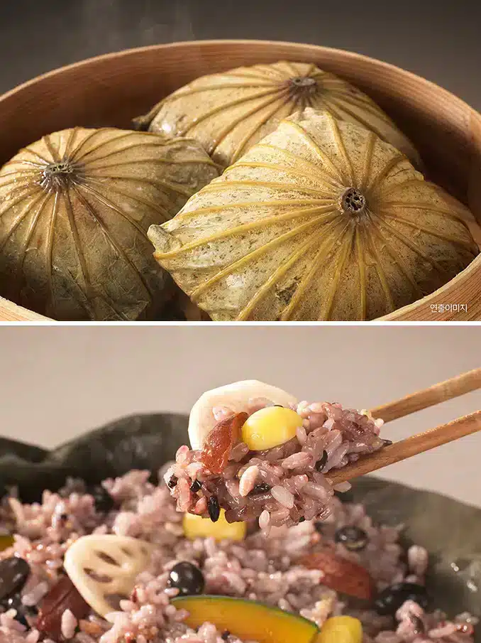 韓國食品-[100years] Lotus Leaf Mixed-Grain Sticky Rice 150g