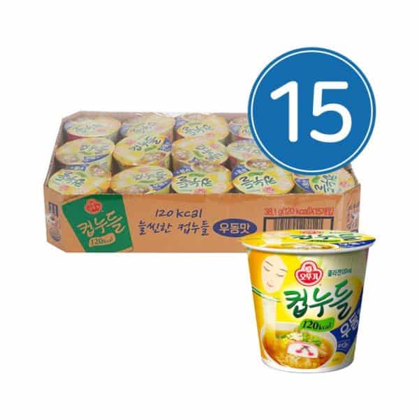 韓國食品-[오뚜기] 컵누들 (우동) 38.1g 15개