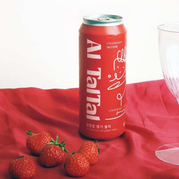 韓國食品-[CU] Al Taltal 士多啤梨甜酒 啤酒 500ml (含5.5%酒精成分)