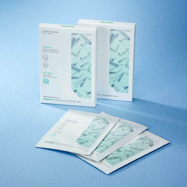 韓國食品-[Bereum] 美白抗皺保濕面膜 Microbiome Concentrate Mask 25g*3張