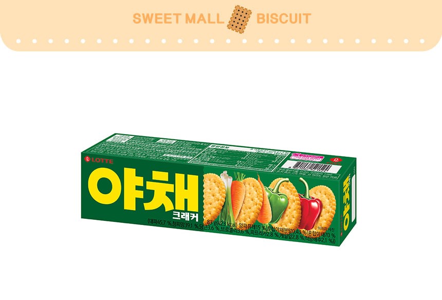 韓國食品-[Lotte] Vegetable Cracker 83g