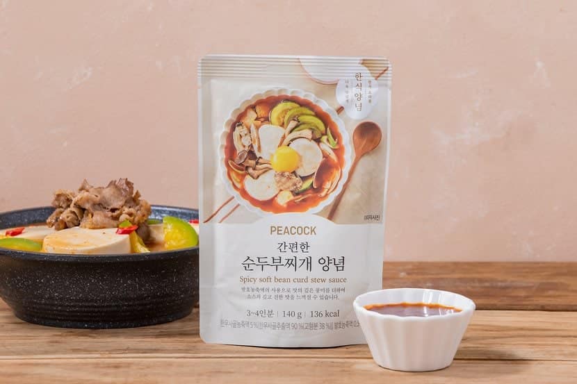 韓國食品-[Peacock] 嫩豆腐湯醬汁 140g