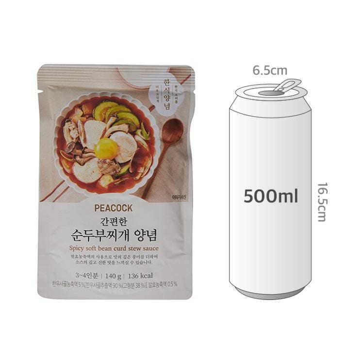 韓國食品-[Peacock] Soft Tofu Stew Sauce 140g