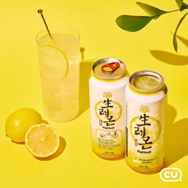 韓國食品-[CU Brewguru] 新鮮檸檬高球highball雞尾酒 (ABV 8.3%酒精含量) 500ml