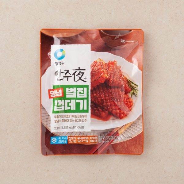 韓國食品-[清淨園] 醬醃蜂巢豬皮 260g
