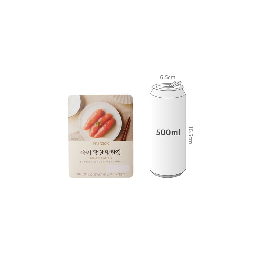 韓國食品-[피코크] 속이 꽉 찬 명란젓 120g