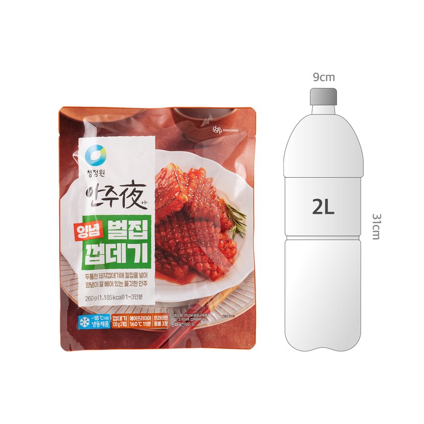 韓國食品-[청정원] 안주야 양념벌집 껍데기 260g