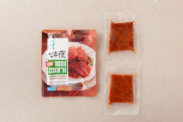 韓國食品-[청정원] 안주야 양념벌집 껍데기 260g
