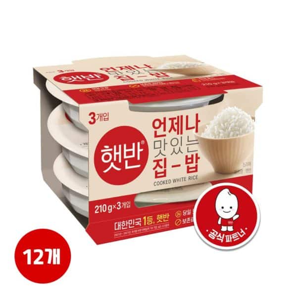 韓國食品-[CJ] 햇반 210g 3개입 x 4팩 (12개입)