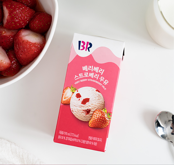 韓國食品-(Expiry Date: 12/11/2024) [Baskin Robbins] Sterilized Milk 190mL – Strawberry