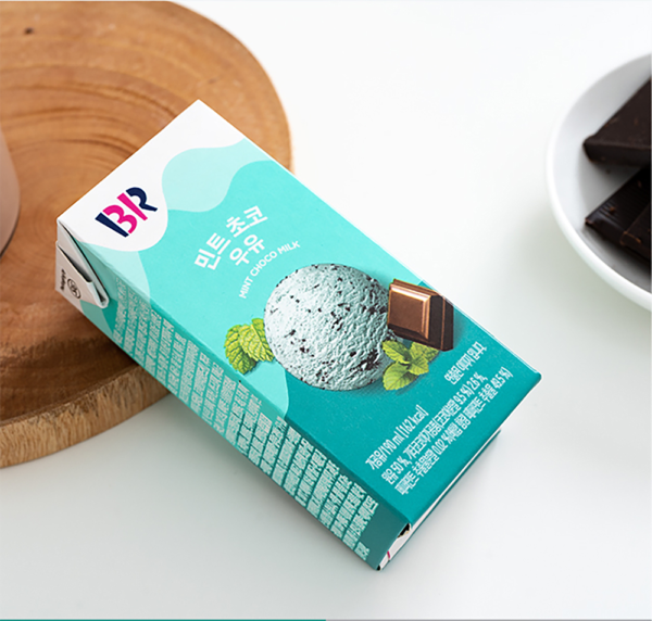 韓國食品-(Expiry Date: 21/11/2024) [Baskin Robbins] Sterilized Milk 190mL – Mint Chocolate