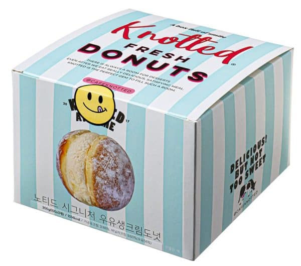 韓國食品-[Knotted] Signature Milk Cream Donut (3 Pieces)