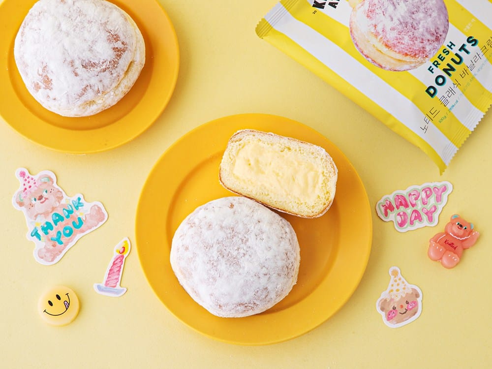 韓國食品-[Knotted] Signature Vanilla Cream Donut (3 Pieces)