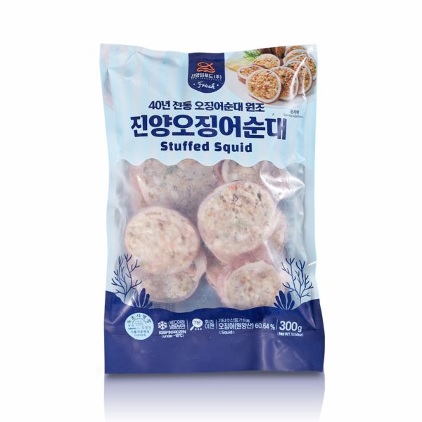 韓國食品-[진양씨푸드] 오징어순대(슬라이스) 300g