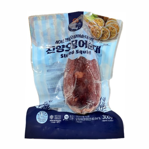 韓國食品-[진양씨푸드] 오징어순대(통마리) 300g