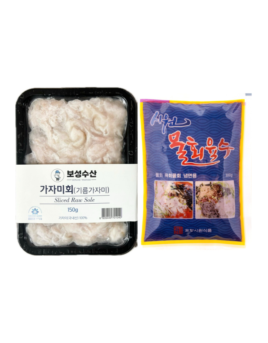 韓國食品-[Bosungsusan] 水拌生鰈魚 SET (刺生&高湯) 450g