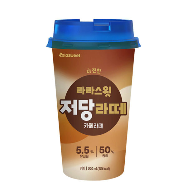 韓國食品-[라라스윗] 저당라떼 레귤러 300ml