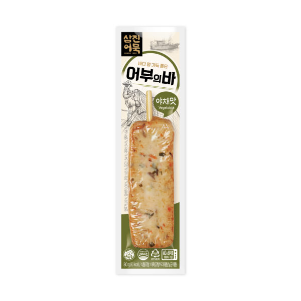 韓國食品-[삼진어묵] 어부의바 – 야채맛 80g