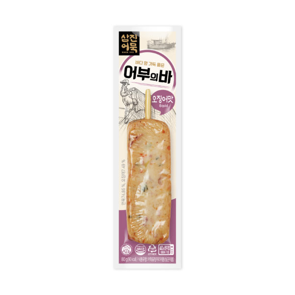 韓國食品-[삼진어묵] 어부의바 – 오징어맛 80g