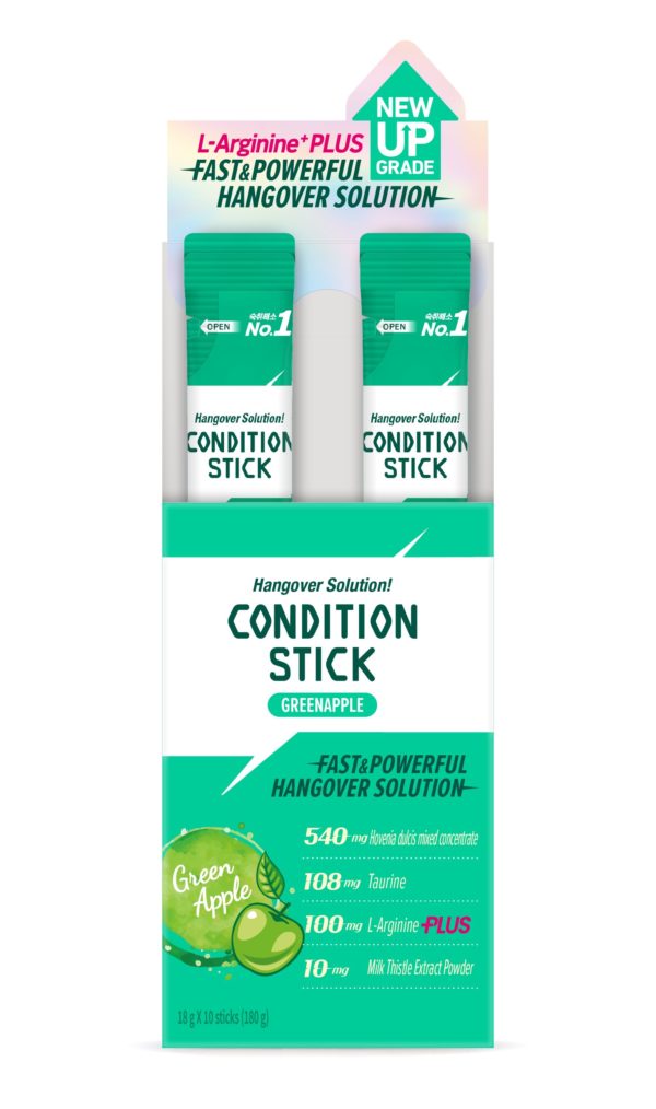 韓國食品-Hangover Solution! [CJ] Condition Stick 10ea – Green Apple Flavor