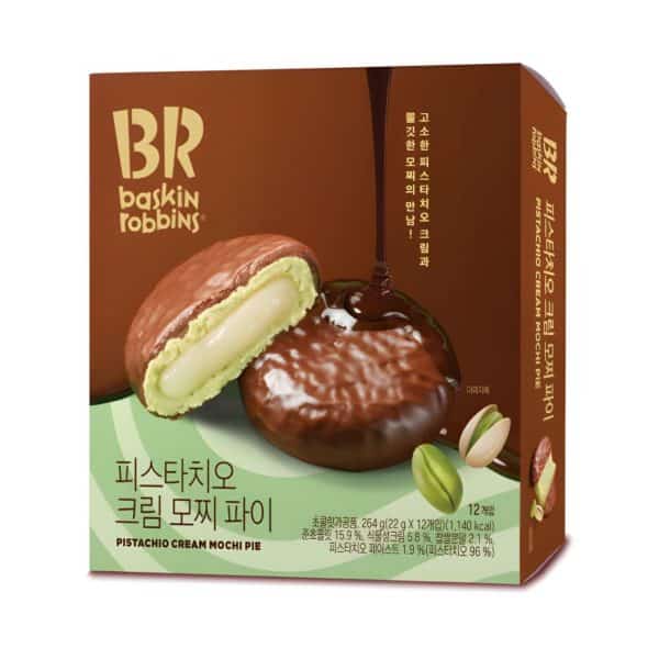 韓國食品-[Baskin Robbins] Pistachio Cream Mochi Pie 264g