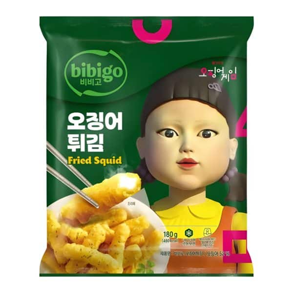 韓國食品-[CJ] 비비고 X 오징어게임2 한정판 콜라보!! 오징어 튀김 200g