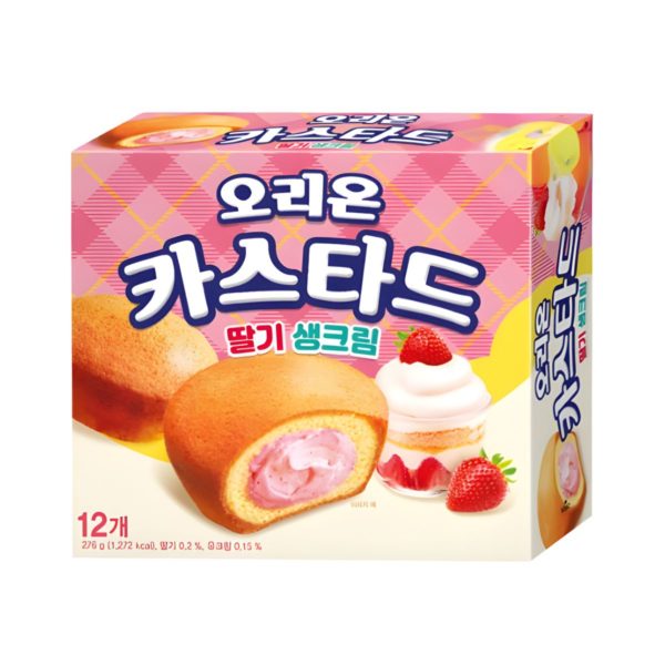 韓國食品-[Orion] Custard – Strawberry Cream 276g