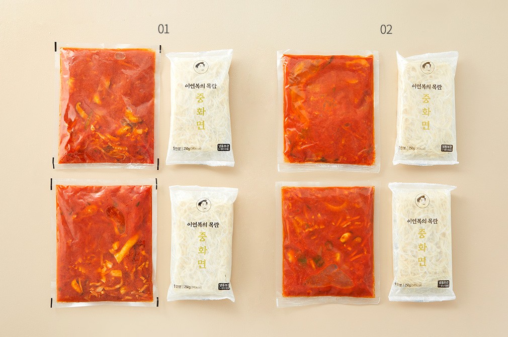 韓國食品-[Lee Yeon Bok’s Mong Lan] Spicy Seafood Noodle (Less Spicy) 1460g