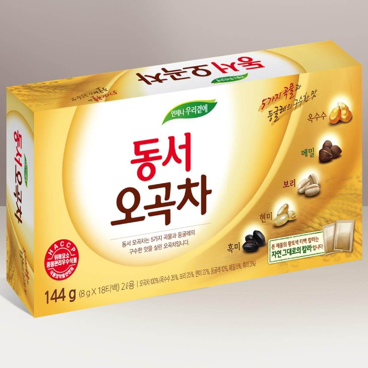 韓國食品-(Expiry Date: 21/5/2024)[Dongsuh] Five Grains Tea 8g*18t