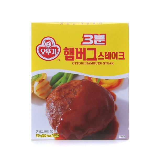 韓國食品-[不倒翁] 3分鐘漢堡扒 140g