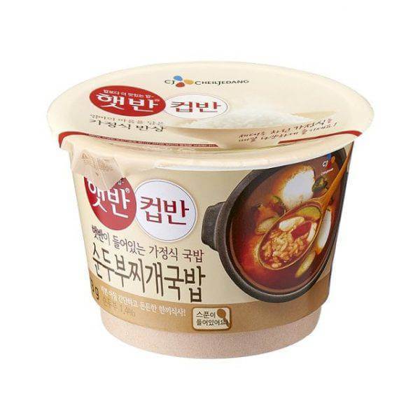 韓國食品-[CJ] Cup Rice[Clam Soft Tofu Stew Sauce] 173g