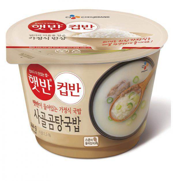 韓國食品-[CJ] 杯飯[牛骨湯] 166g