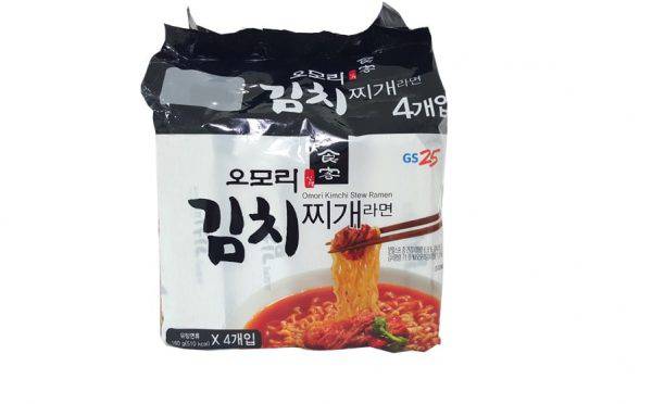 韓國食品-[GS25] 오모리김치찌개라면 160g*4입 (no.7&22)