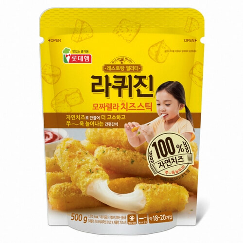 韓國食品-[롯데햄] 라퀴진 치즈스틱 400g