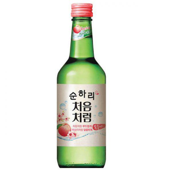 韓國食品-[樂天] 初飲初樂燒酒 [桃子] 360ml