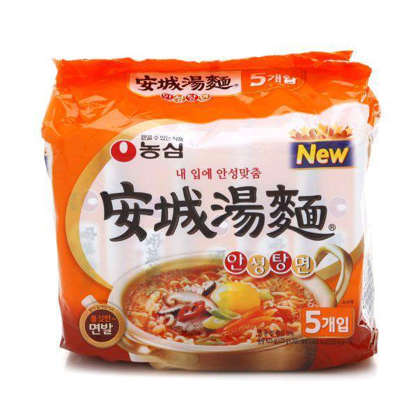 韓國食品-[Nongshim] Ansung Instant Noodle 125g*5p