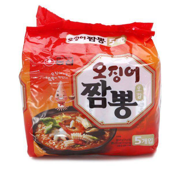 韓國食品-[農心] 魷魚海鮮麵 124g*5包