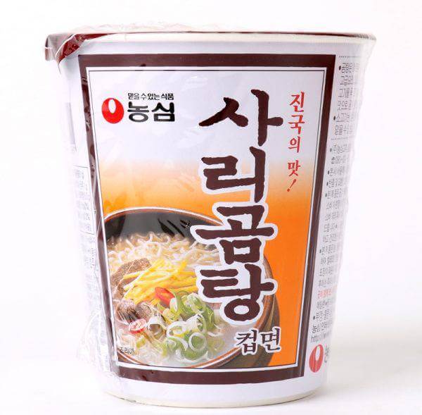 韓國食品-[농심] 사리곰탕컵면 61g