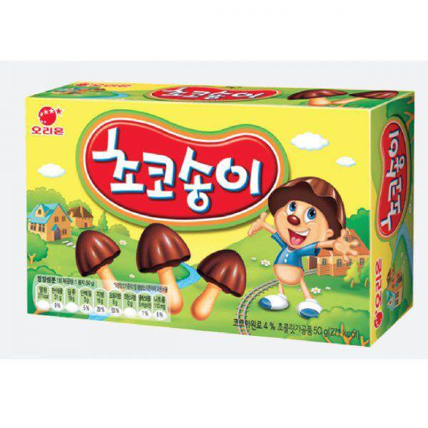 韓國食品-[好麗友] 朱古力蘑菇餅乾 50g